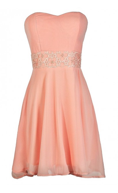 Cute Pink Dress, Pink Strapless Dress, Pink Party Dress, Pink Cocktail Dress, Pink A-Line Dress, Pink Bridesmaid Dress, Cute Bridesmaid Dress, Cute Summer Dress, Pink Summer Dress