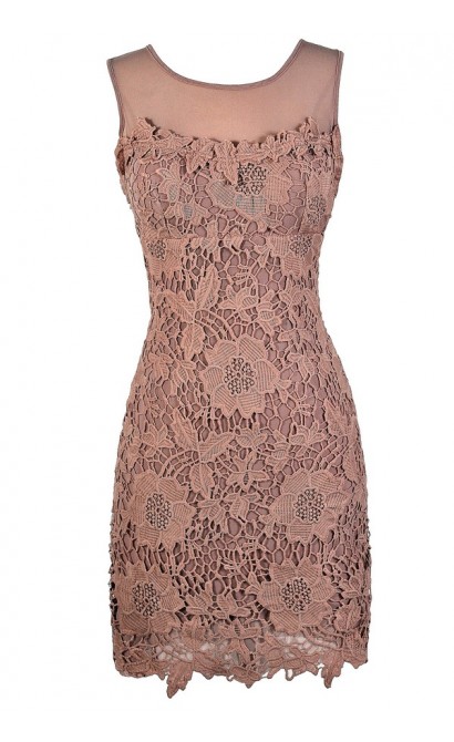 Mauve Lace Dress, Pink Lace Dress, Dusty Pink Lace Dress, Mauve ...