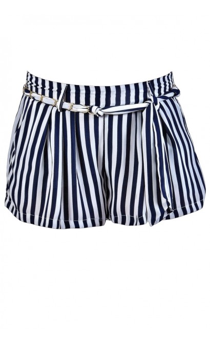 Navy and White Stripe Shorts, Nautical Stripe Shorts, Cute Stripe Shorts, Cute Vacation Shorts, Navy and White Shorts, Pinstripe Shorts