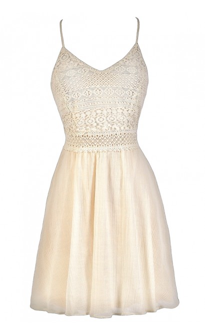 Cute Beige Dress, Beige Lace Dress, Cream Lace Dress, Cute Summer Dress, Beige Summer Dress, Cream Summer Dress