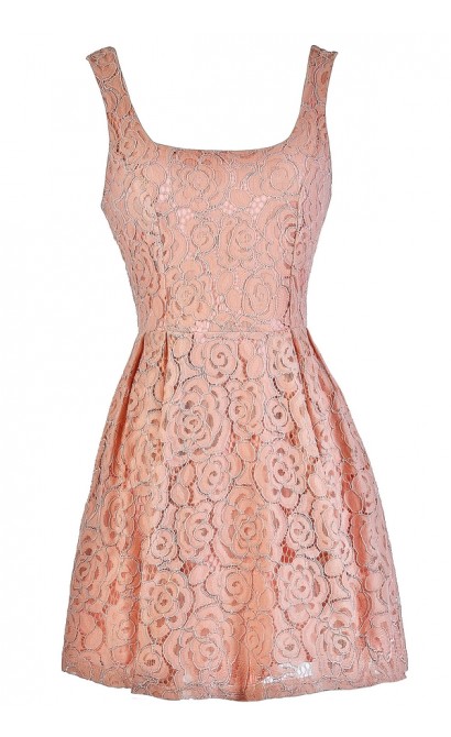 Pink Lace Dress, Blush Pink Dress, Pink Lace A-Line Dress, Pink Lace Party Dress, Pink Lace Cocktail Dress, Pink Lace Summer Dress, Blush Pink Dress