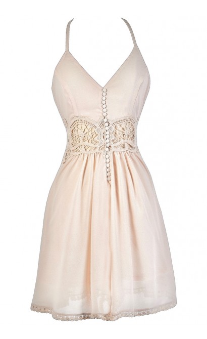 Blush Pink Dress, Pale Pink Dress, Light Pink Dress, Pink Summer Dress, Beige Pink Dress, Cute Summer Dress