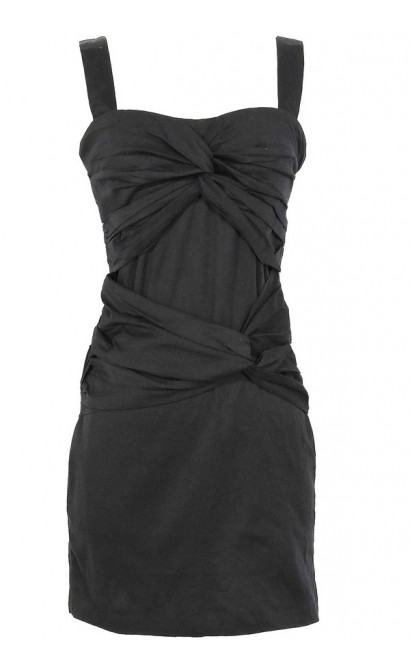 Twisted Over You Dress in Black Lily Boutique