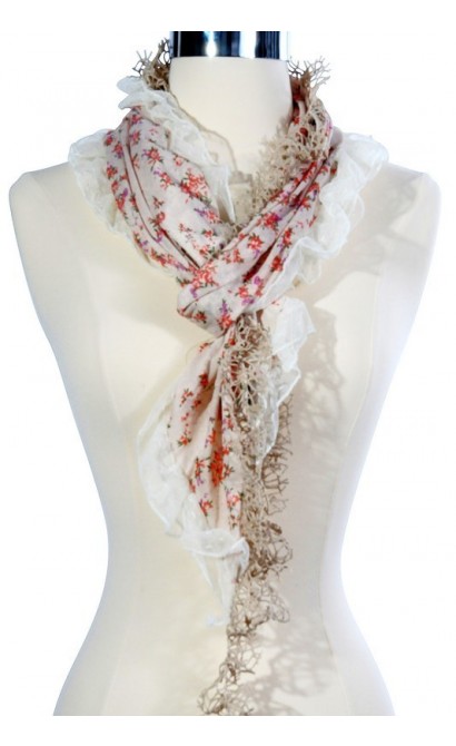 Dainty Floral Scarf