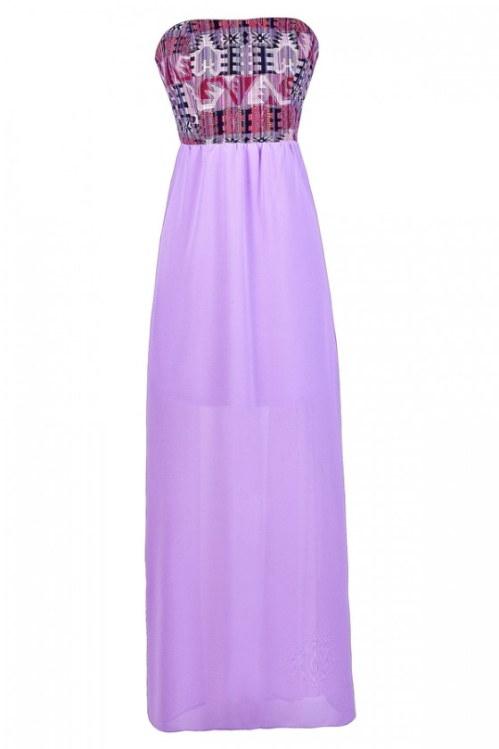 purple summer maxi dress