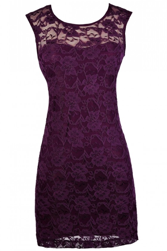 Dark purple floral dress sale