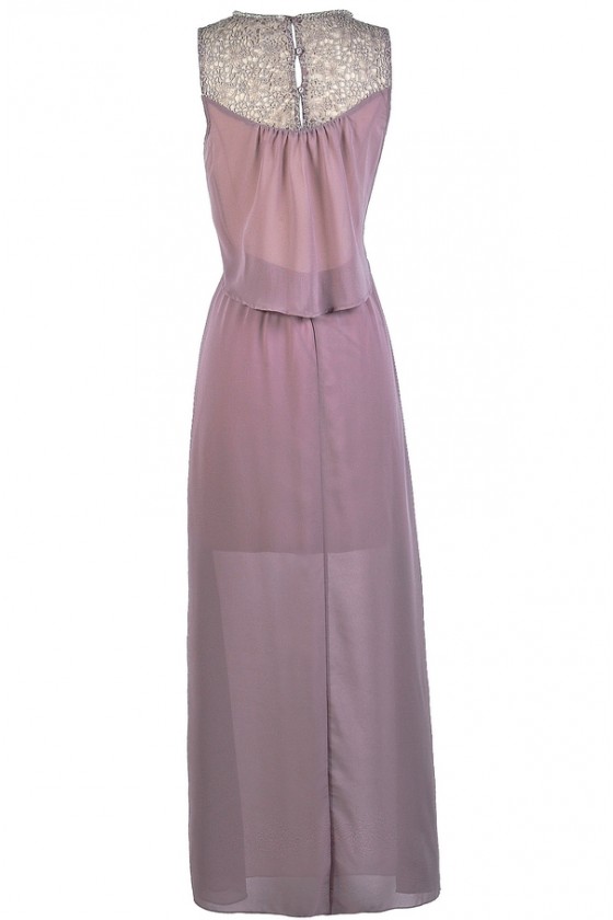 lavender lace maxi dress