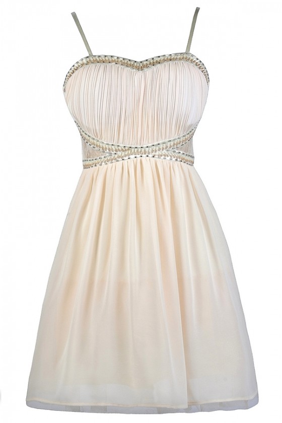 Cream clearance beaded dress