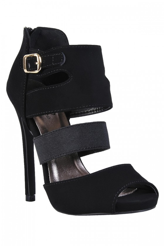 Black bootie deals sandals
