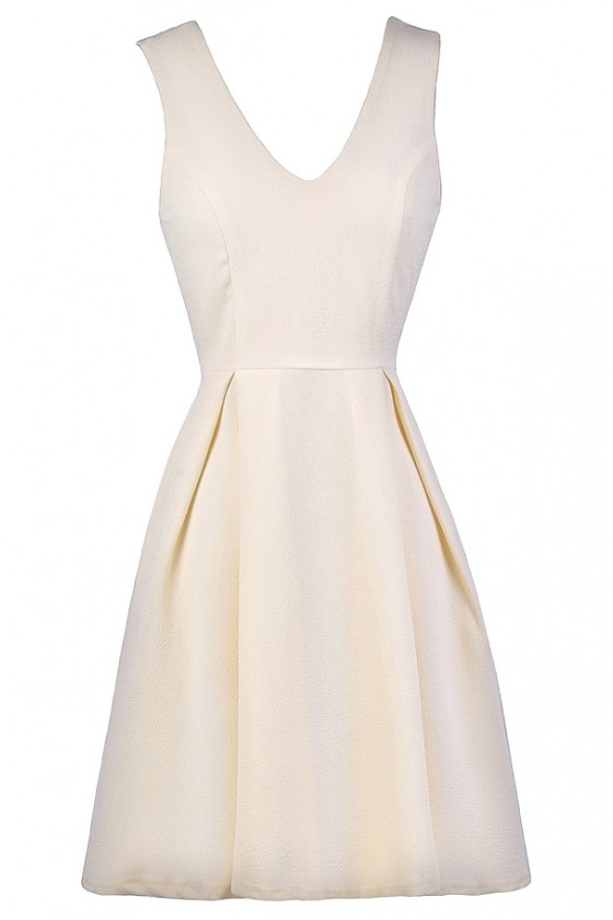 Simple cream dress discount