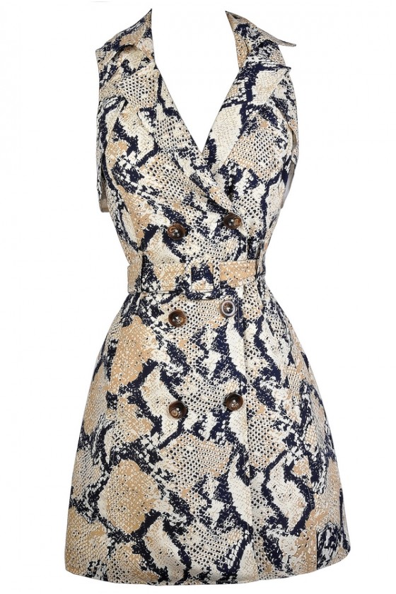 snakeskin dress