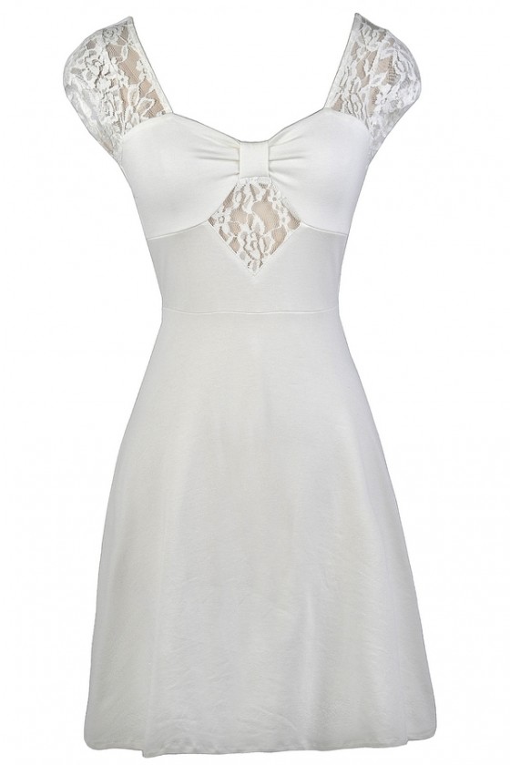 simple white party dress