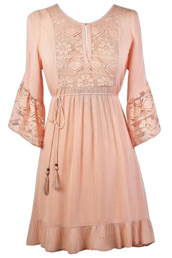 Pink deals hippie dress