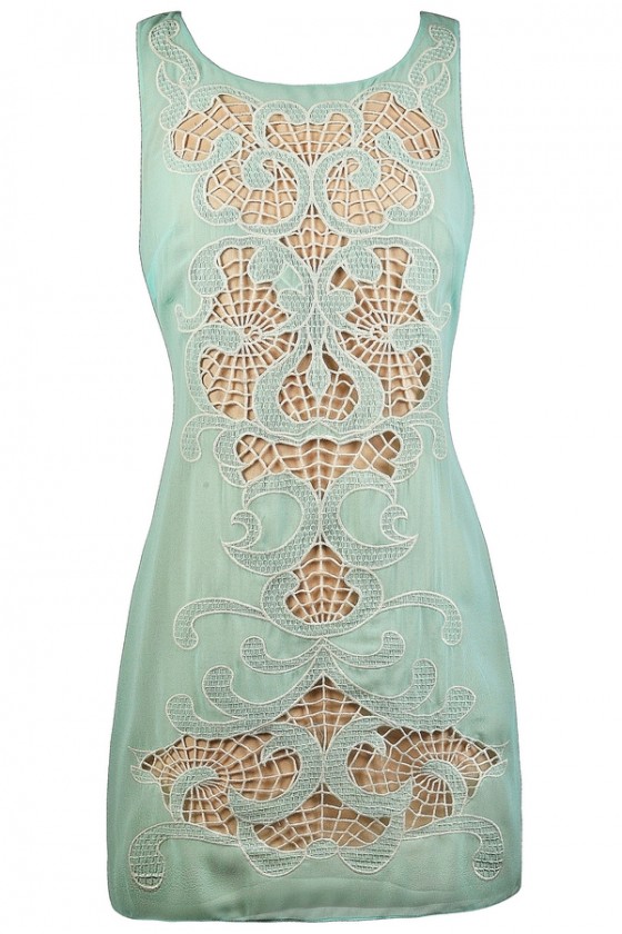 Shifting Style Mint and Taupe Dress