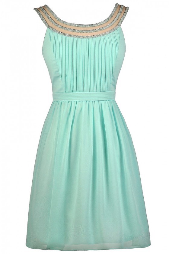 Mint green semi formal dresses sale