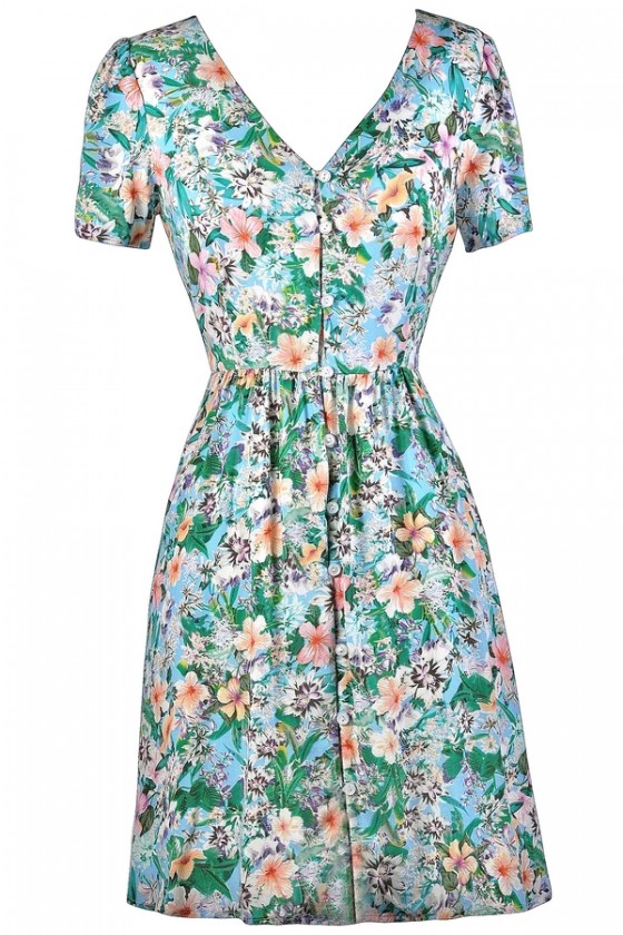 floral hawaiian dress