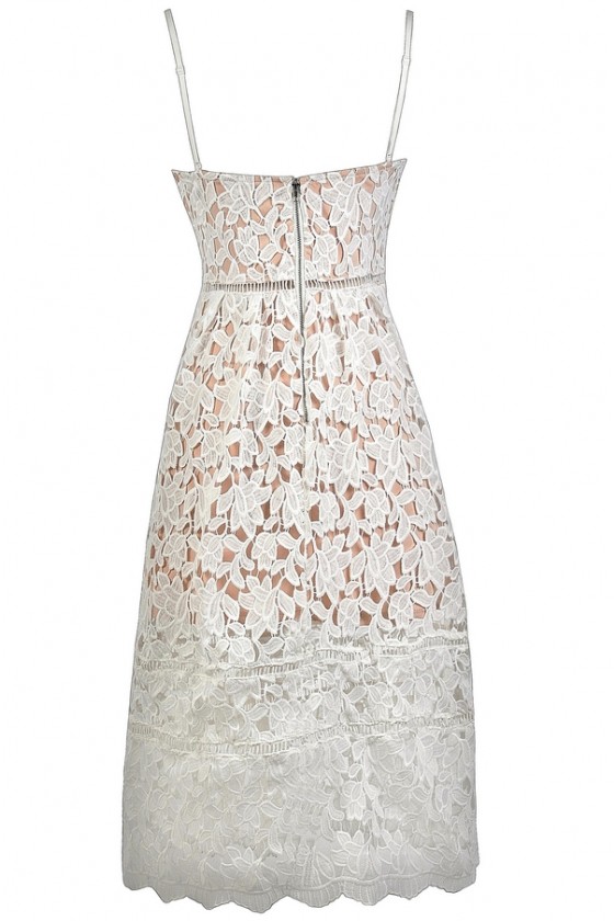 White crochet lace dress 2025