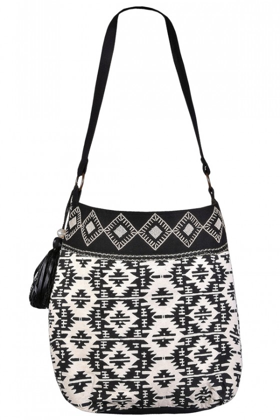 Aztec Pattern Purse, Cute Aztec Purse, Black and White Geometric