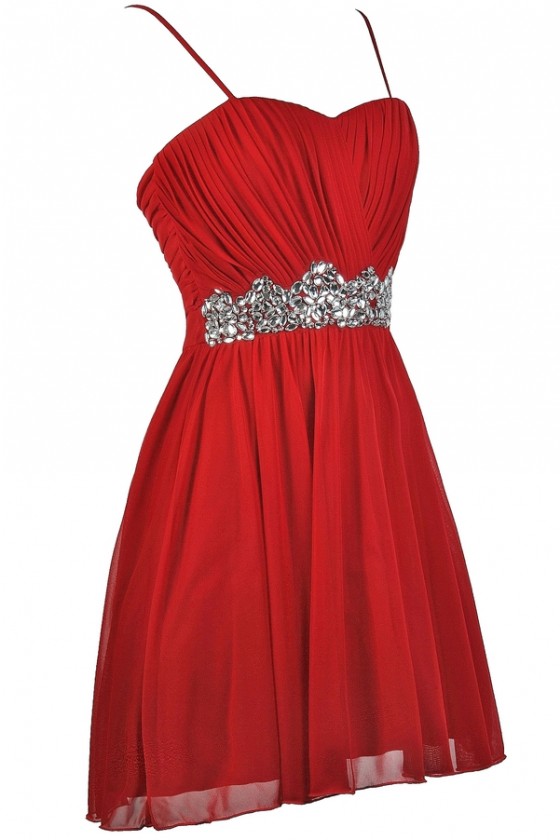 Cute red clearance party dresses