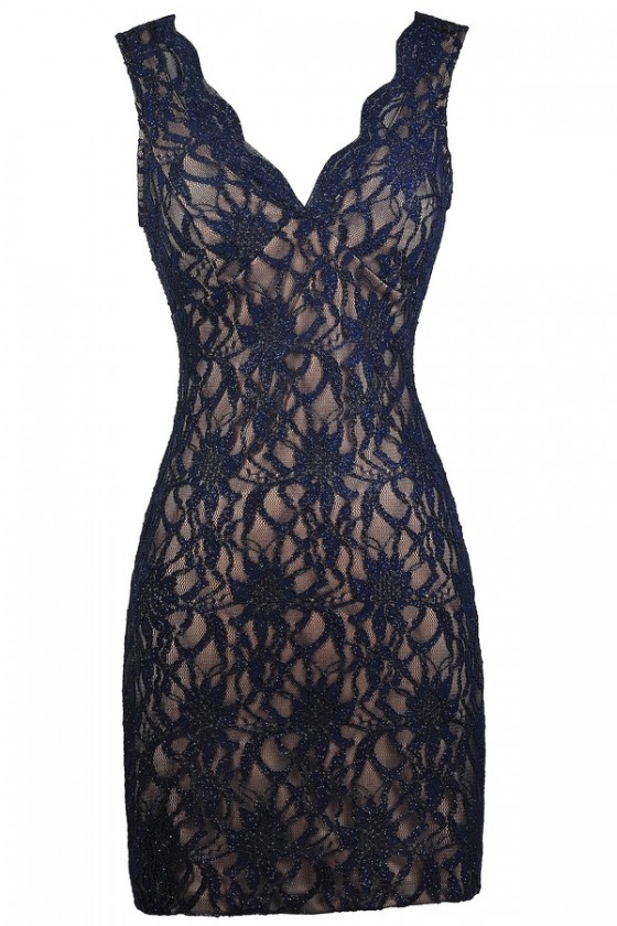 Navy Lace Pencil Dress Cute Navy Dress Navy Lace Cocktail Dress Navy Lace Party Dress Lily Boutique