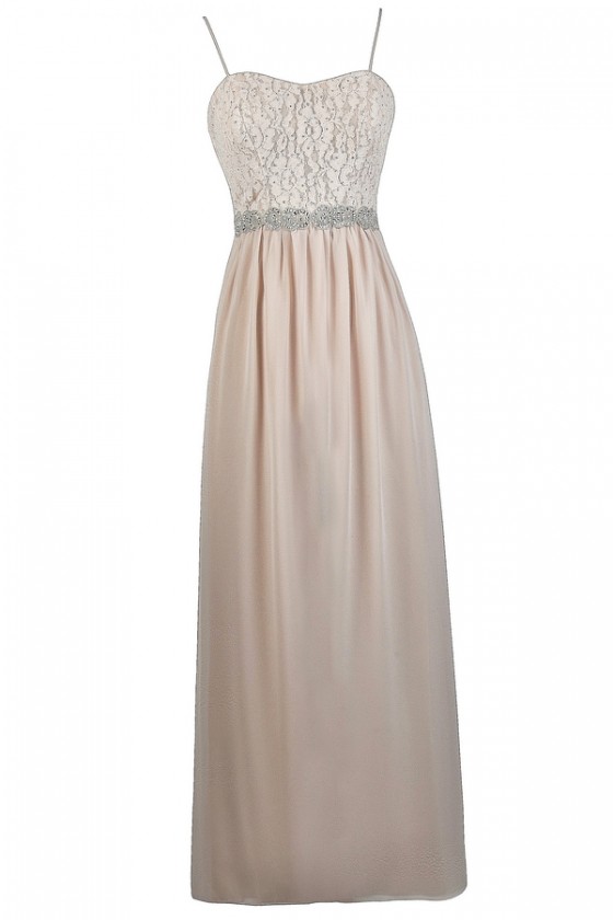 cream prom dress