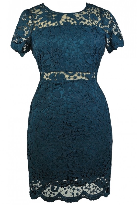 teal plus size dress