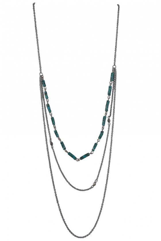 Silver Layered Necklace, Cute Jewelry 