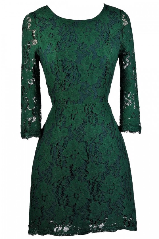 Lace forest outlet green dress