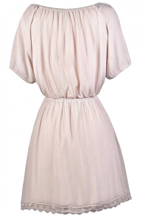 beige casual dress