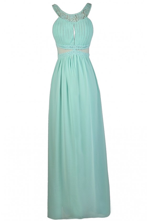Mint Maxi Dress Mint Bridesmaid Dress Mint Formal Dress Lily