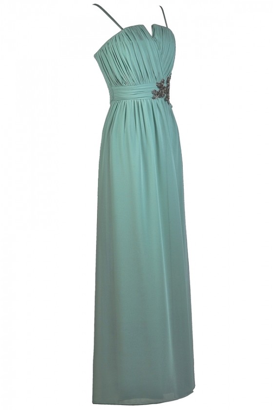 little mistress sage green bridesmaid dress Wedtrend Women Maternity Bridesmaid Dress Dusty Sage A-Line Pleated Chiffon  Wedding Guest Dress With Slit – WEDTREND main image 1