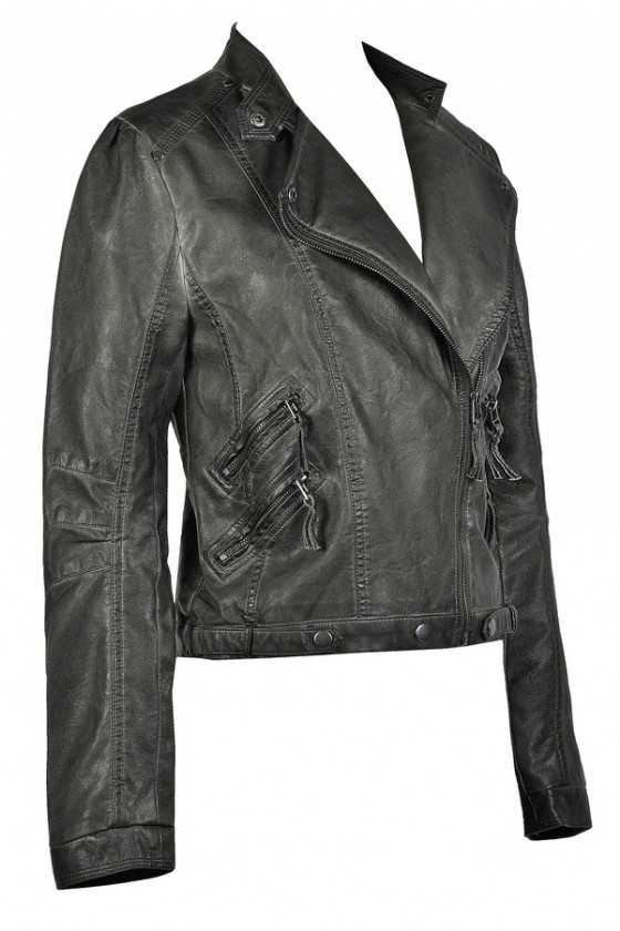 charcoal grey leather jacket