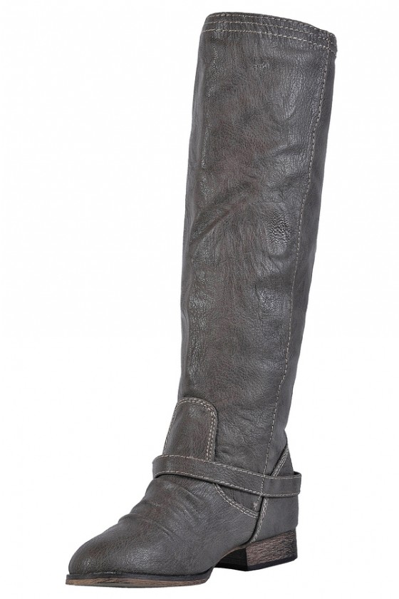 Boots with red zipper down the back top