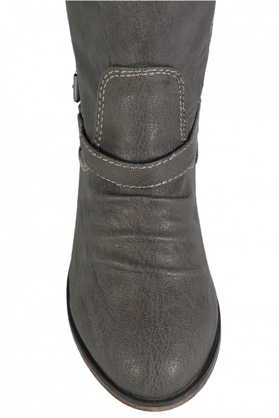 Grey Riding Boots, Cute Fall Boots, Red Zipper Boots, Grey  NEW!! Grey Boots w/ Red Zipper main image 0