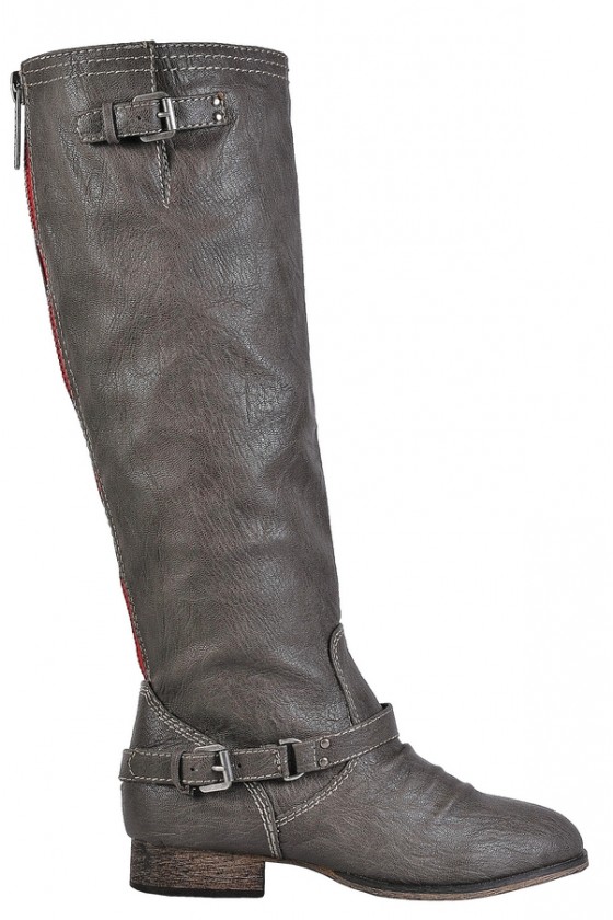 Grey cheap riding boots