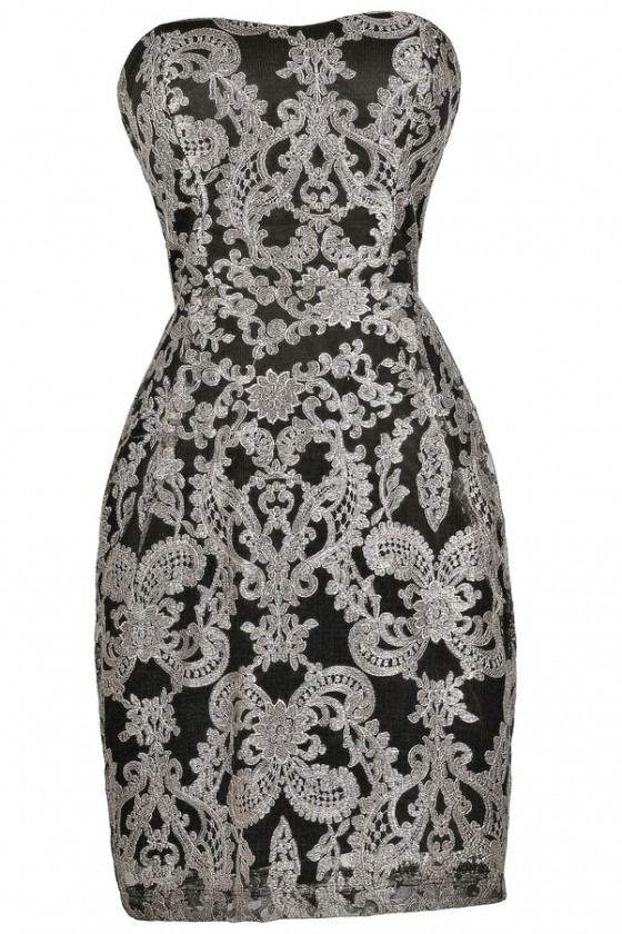 cute black and gold dresses