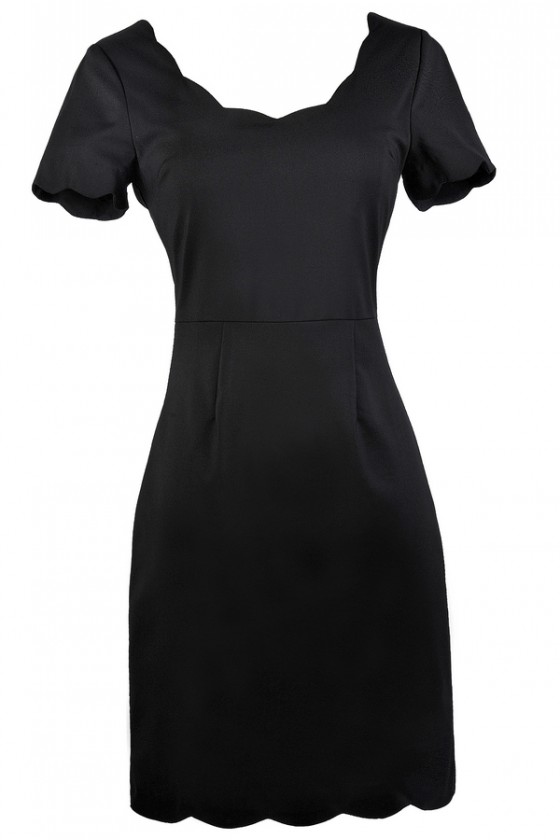 black pencil work dress