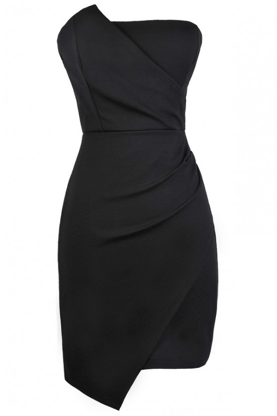 Little Black Dress, Black Cocktail Dress, Black Strapless Dress, Black  Origami Dress Lily Boutique