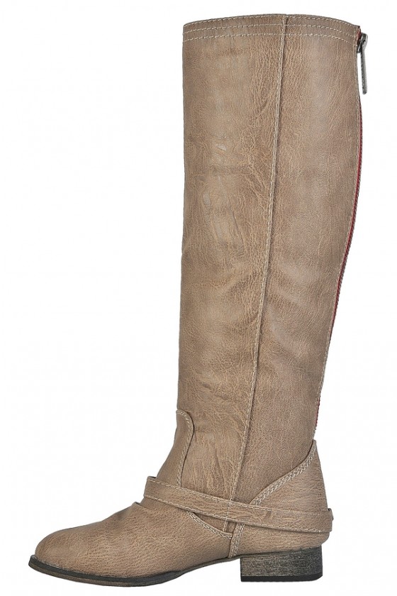 Boots with red zipper down hot sale the back