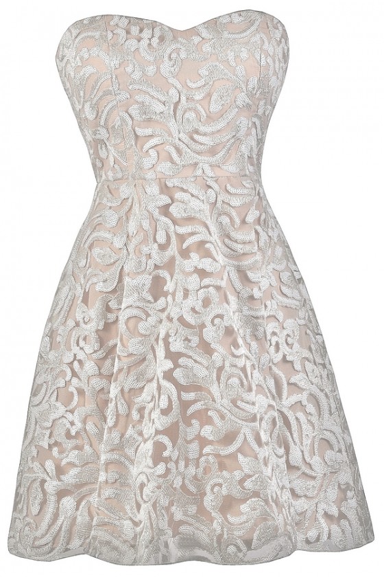 ivory sequin dress