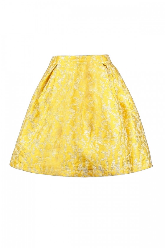 A line yellow skirt best sale