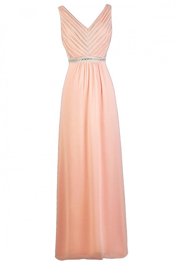 Pink Maxi Bridesmaid Dress Cute Pink Dress Pink Maxi Prom Dress