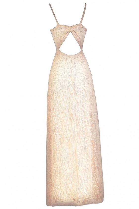 light pink lace maxi dress