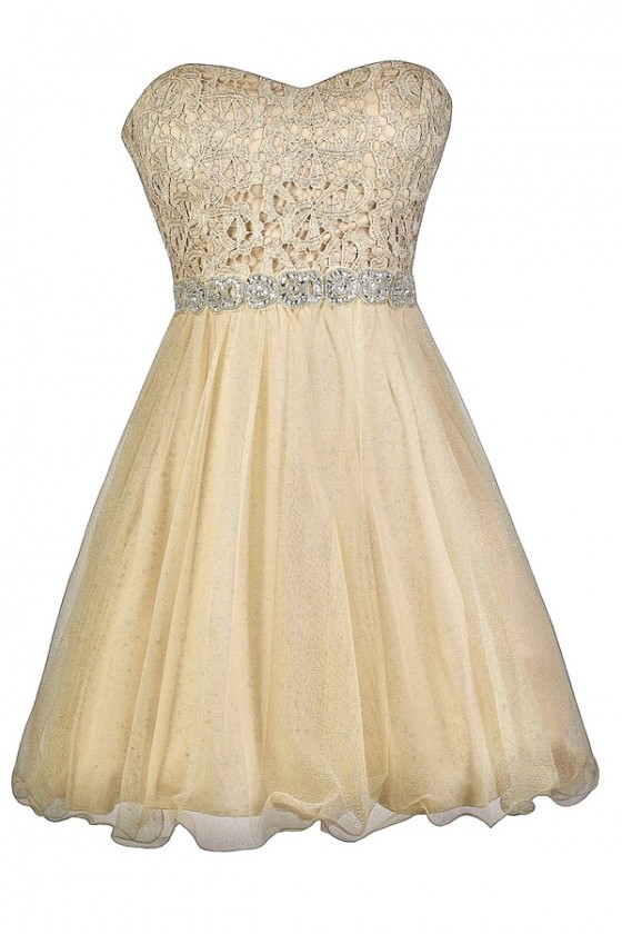 White gold party dress hot sale