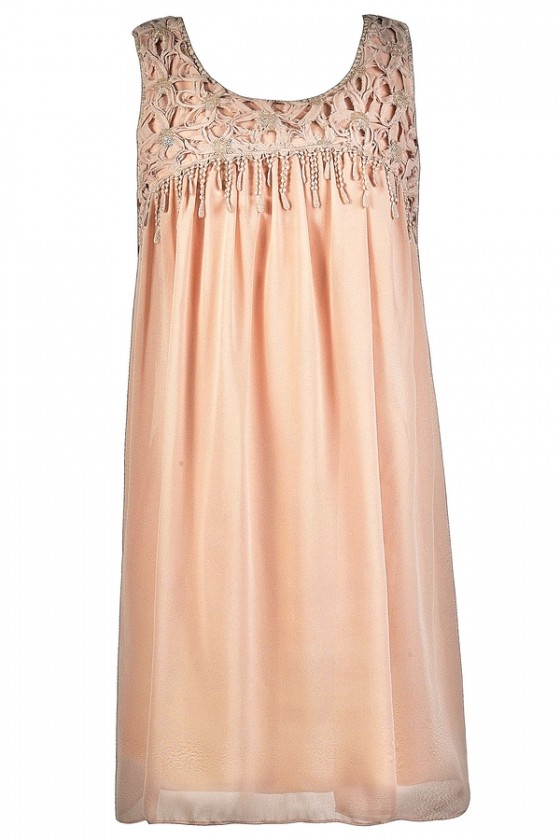 Flowy blush pink online dress