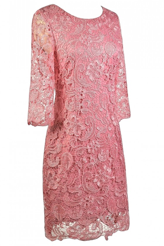 Blush sheath cheap dress with sleeves