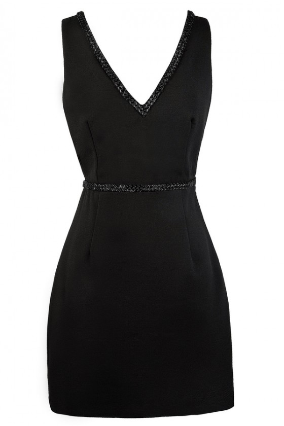 Black Beaded Dress Lily Boutique
