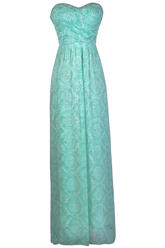 teal green maxi dress