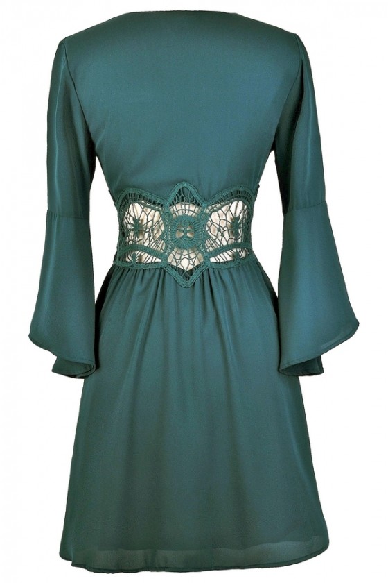 green dress wimbledon Black Girl Prom Dress Long Sleeve Lace Green Prom Dresses for Juniors –  shinydress main image 0