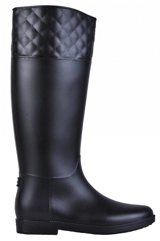 Quilted rain boots top
